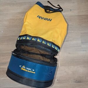 Vintage Ogio Marina Beach Lunch Bag Yellow and Blue Day Trip Travel Bag